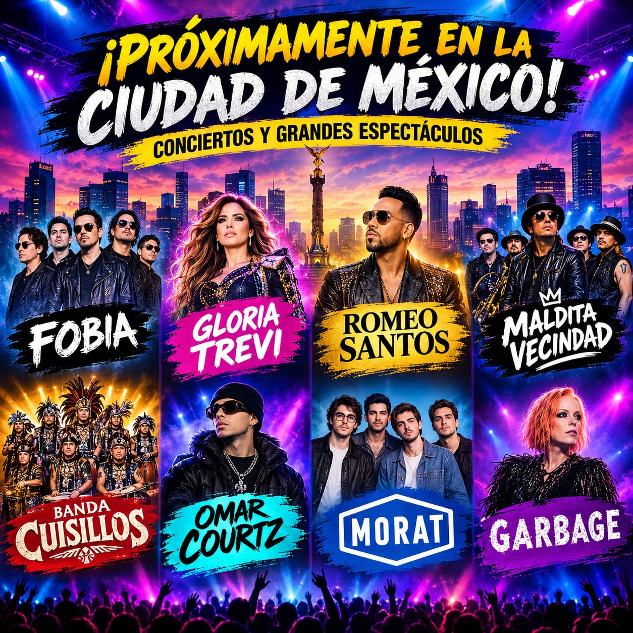 Prximos conciertos en la cdmx